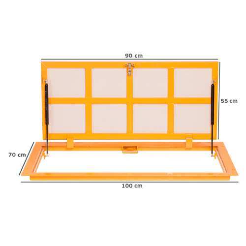 Люки напольные с амортизаторами