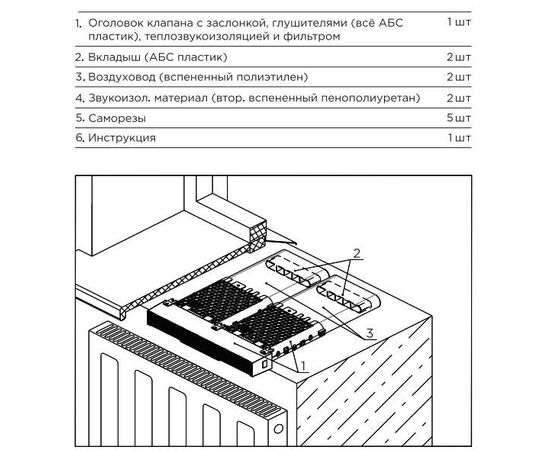 Вентиляционный клапан norvind city подоконный приточный подоконный